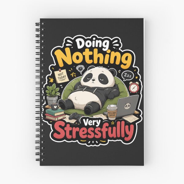 Item preview, Doing Nothing Very Stressfully Panda Sticker designed and sold by PixoNest.