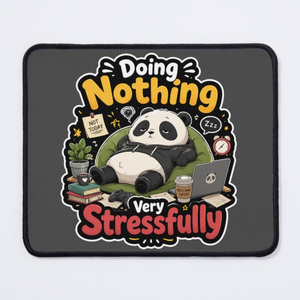Item preview, Doing Nothing Very Stressfully Panda Sticker designed and sold by PixoNest.