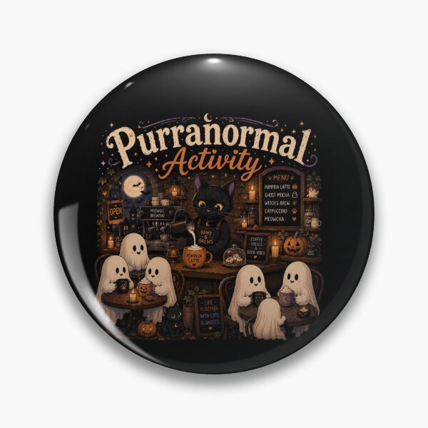 Item preview, Purranormal Activity Ghost Cat Cafe Halloween Design designed and sold by MotylekAnia.