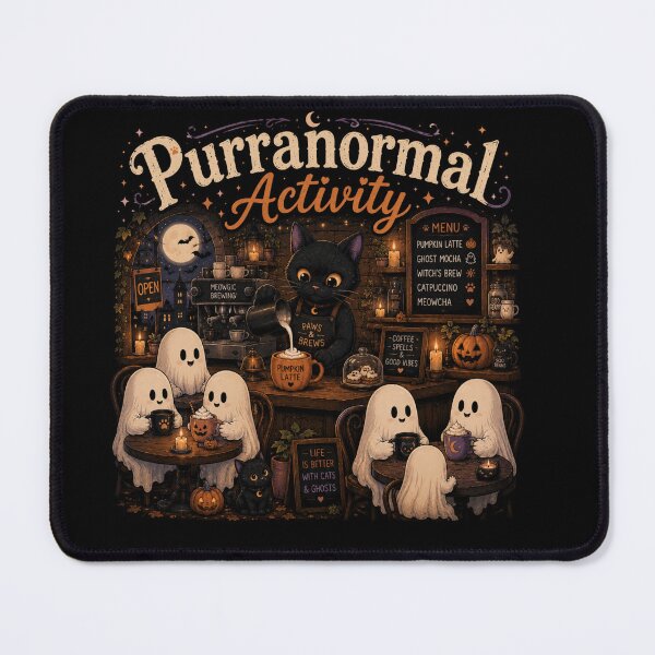 Item preview, Purranormal Activity Ghost Cat Cafe Halloween Design designed and sold by MotylekAnia.