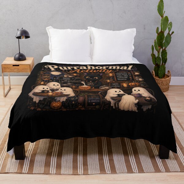 Item preview, Purranormal Activity Ghost Cat Cafe Halloween Design designed and sold by MotylekAnia.