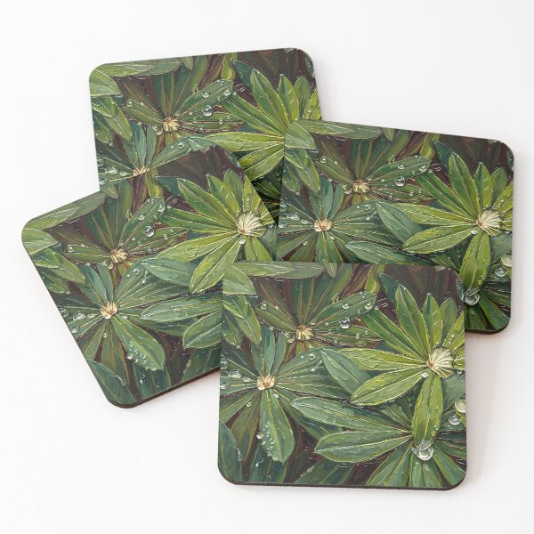 Item preview, Textured Green Leaves with Fresh Water Drops designed and sold by WojcikDesigners.