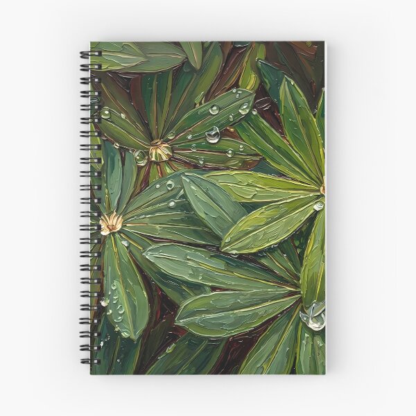 Item preview, Textured Green Leaves with Fresh Water Drops designed and sold by WojcikDesigners.