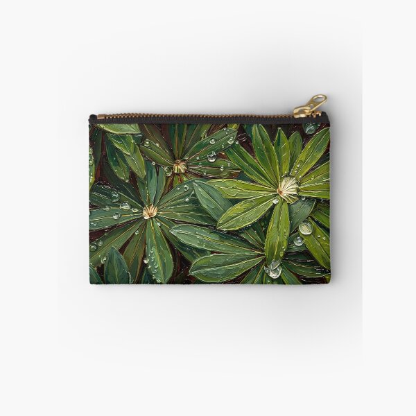 Item preview, Textured Green Leaves with Fresh Water Drops designed and sold by WojcikDesigners.