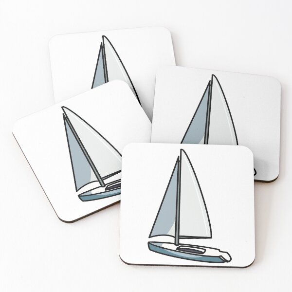 Item preview, Sailboat Sticker | Postcards from Greece Collection designed and sold by BellaDesignCo.