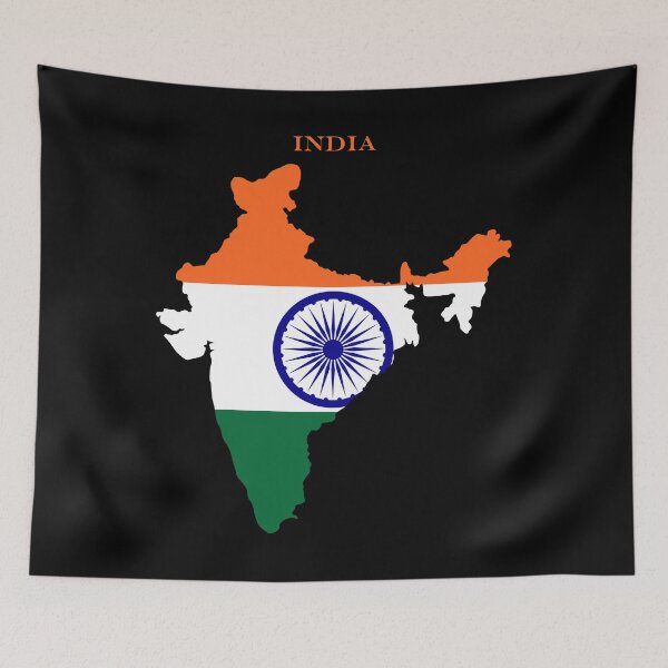Item preview, India Map Flag Silhouette Asia Travel Pride Gift designed and sold by NTGUILTY.