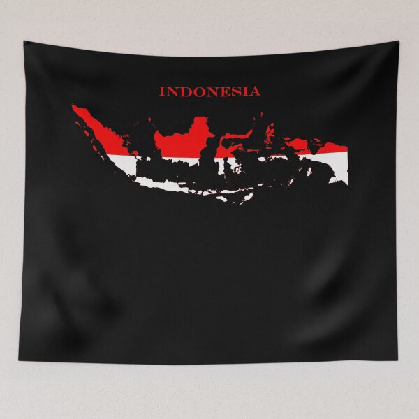 Item preview, Indonesia Map Flag Silhouette Asia Travel Pride Gift designed and sold by NTGUILTY.