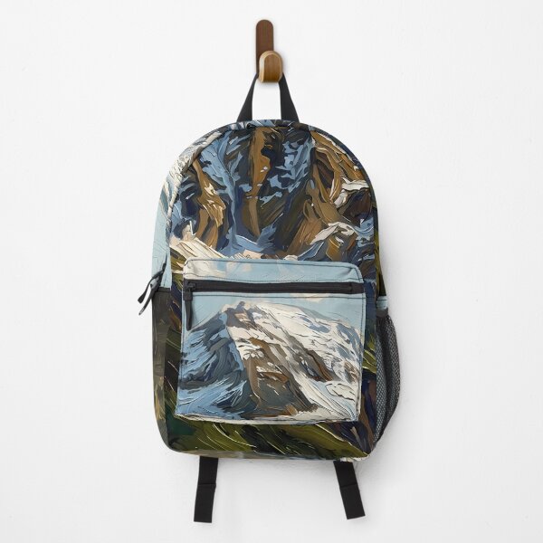 Item preview, Textured Snow Capped Mountain Peak Oil Painting designed and sold by WojcikDesigners.