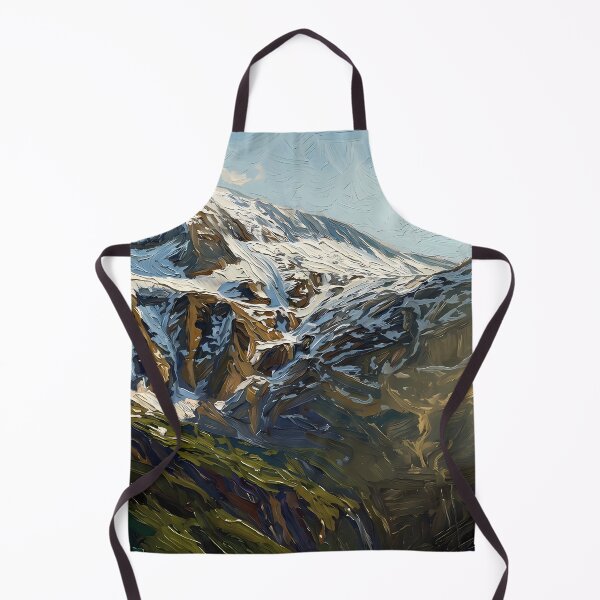 Item preview, Textured Snow Capped Mountain Peak Oil Painting designed and sold by WojcikDesigners.
