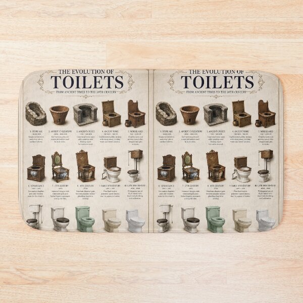 Item preview,  The Evolution of Toilets  designed and sold by LuluLeb.