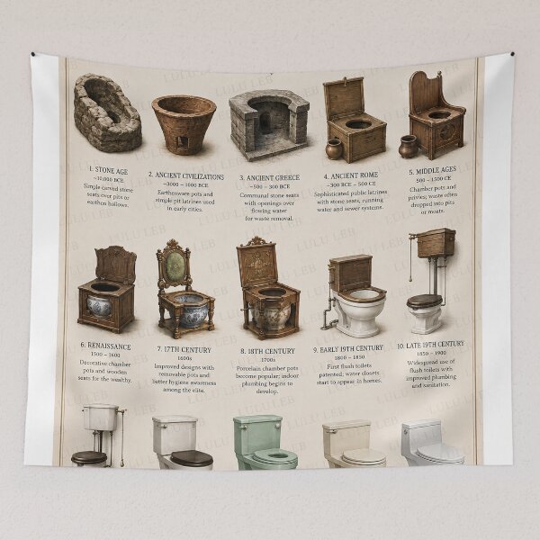 Item preview,  The Evolution of Toilets  designed and sold by LuluLeb.