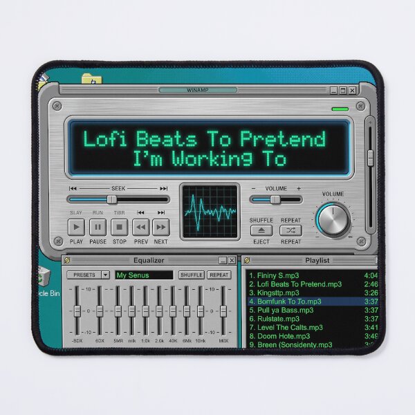 Item preview, Lofi Beats To Pretend I Am Working To Y2K MP3 Player designed and sold by Retro Mood Co.