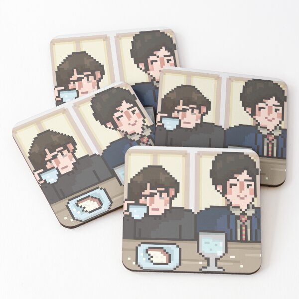 Item preview, The Beatles George Harrison and Paul McCartney Pixel Art designed and sold by Beagleamarelo.