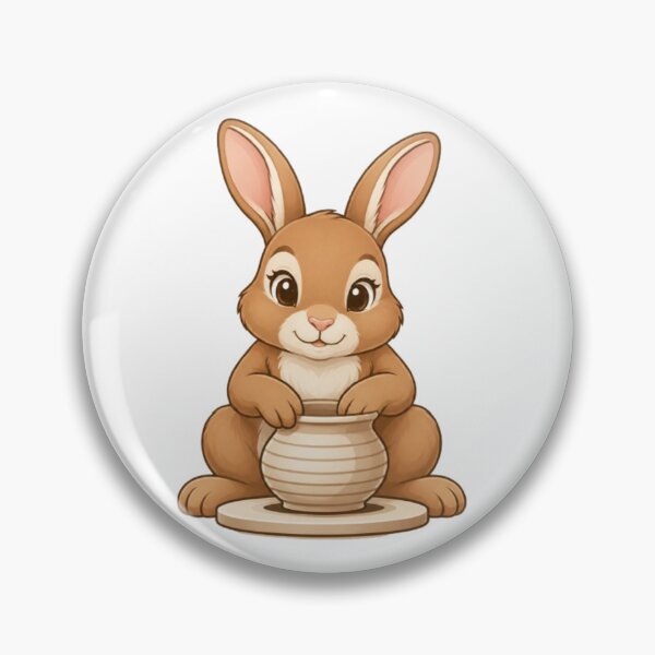 Item preview, Pottery Rabbit – Whimsical Creative Animal Design  designed and sold by Dogandesighn.