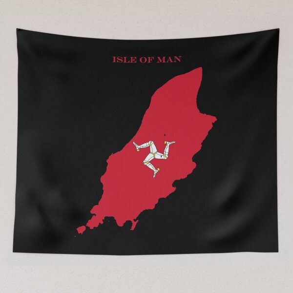 Item preview, Isle of Man Map Flag Silhouette Europe Travel Pride Gift designed and sold by NTGUILTY.