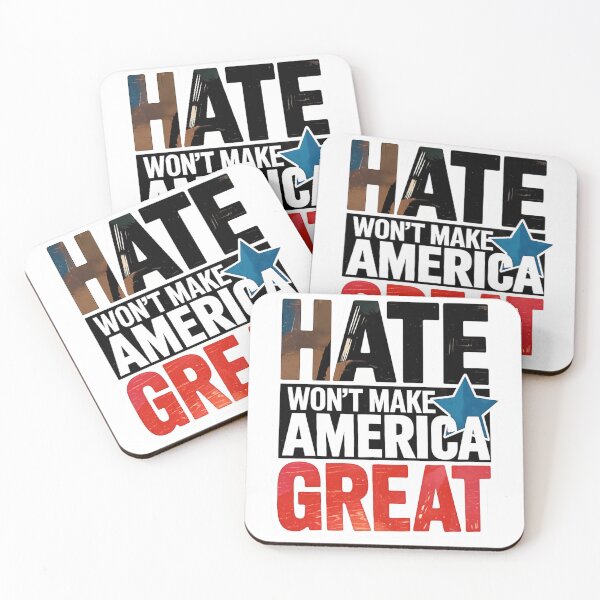 Item preview, Hate Won’t Make America Great – Anti‑Hate Political Statement T-Shirt designed and sold by MerchlyMike.