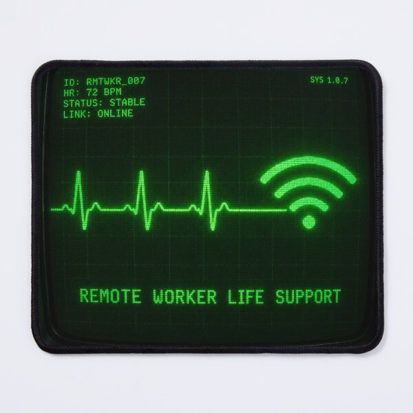 Item preview, Remote Worker Life Support Retro Heart Monitor designed and sold by Retro Mood Co.