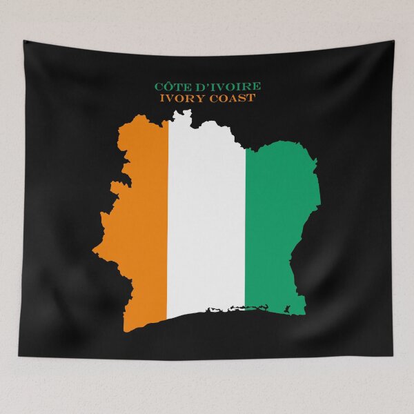 Item preview, Ivory Coast Map Flag Silhouette Africa Travel Pride Gift designed and sold by NTGUILTY.