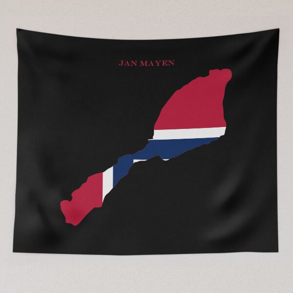 Item preview, Jan Mayen Map Flag Silhouette Europe Travel Pride Gift designed and sold by NTGUILTY.