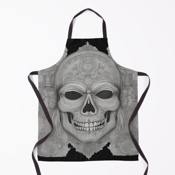 Item preview, Gothic Mask Skull Emblem - Baroque Filigree Engraving Art designed and sold by DarkOriginArts.