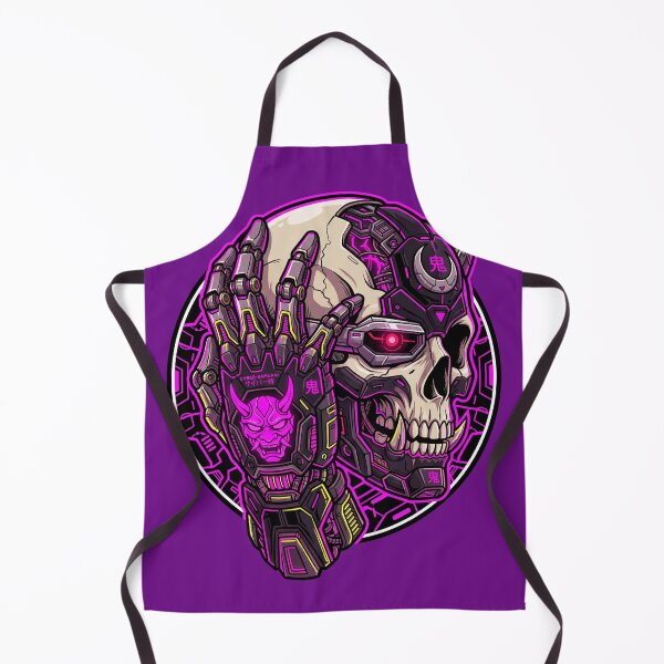 Item preview, Cyber Samurai Skull – Neon Cyberpunk Mecha Warrior Design designed and sold by canvahub.