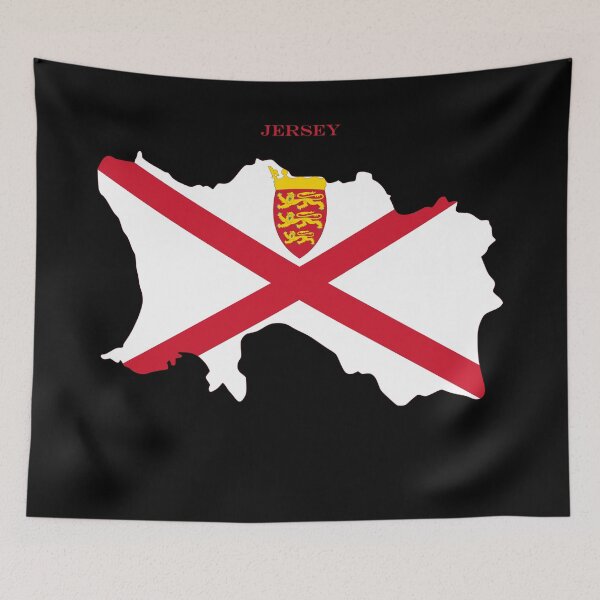 Item preview, Jersey Map Flag Silhouette Europe Travel Pride Gift designed and sold by NTGUILTY.