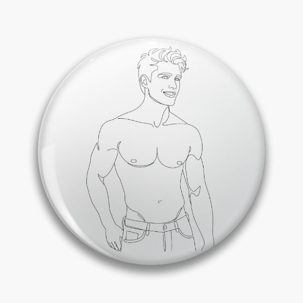 Item preview, Minimalist Male Torso Line Art – Aesthetic Handsome Man Graphic designed and sold by MADBULL7.