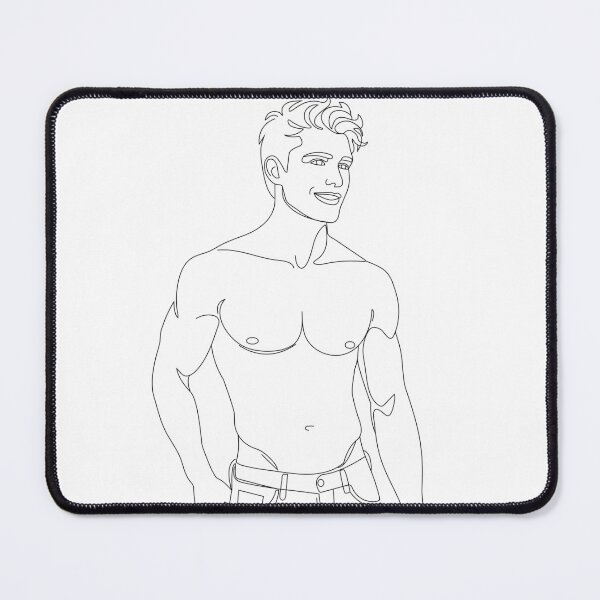 Item preview, Minimalist Male Torso Line Art – Aesthetic Handsome Man Graphic designed and sold by MADBULL7.