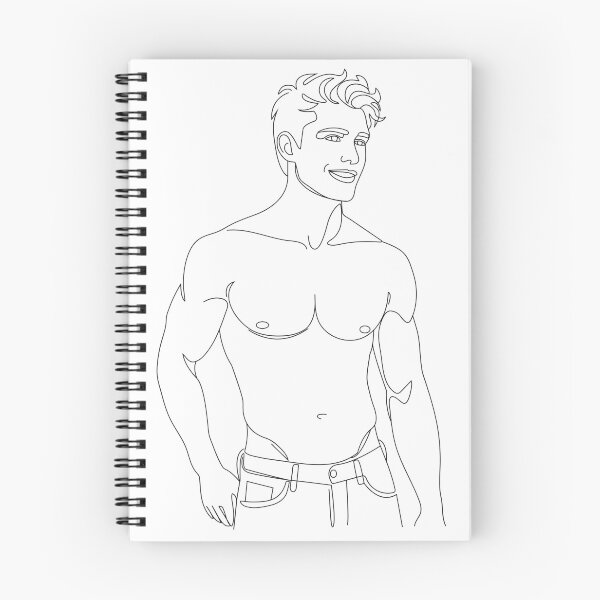 Item preview, Minimalist Male Torso Line Art – Aesthetic Handsome Man Graphic designed and sold by MADBULL7.