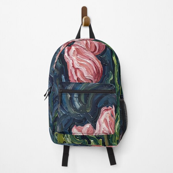 Item preview, Impressionist Pink Tulips Swirling Night Sky Painting designed and sold by WojcikDesigners.