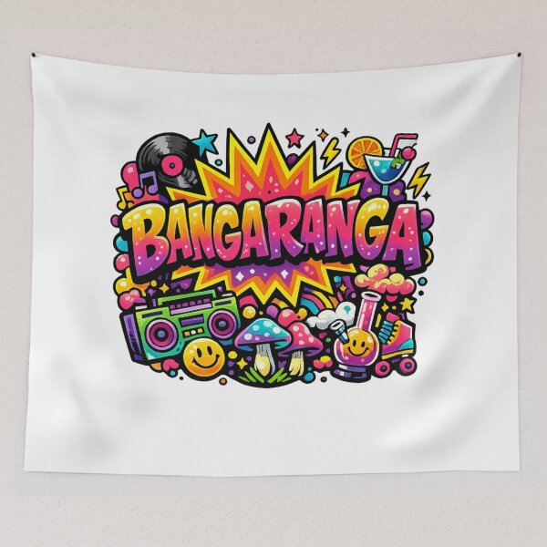 Item preview, Bangaranga Party Anthem Colour Splash Music Festival Vibes Dance Pop Art designed and sold by PetsSounds.