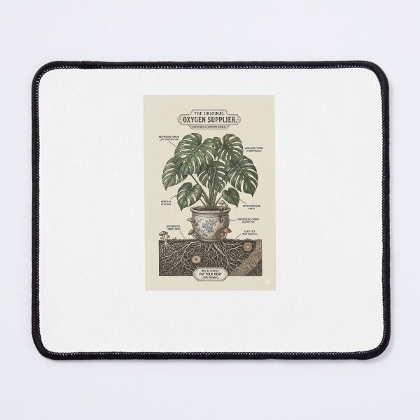 Item preview, Oxygen Supplier Monstera - Funny Vintage Botanical Portrait designed and sold by KindByNature.