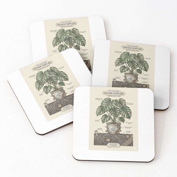 Item preview, Oxygen Supplier Monstera - Funny Vintage Botanical Portrait designed and sold by KindByNature.