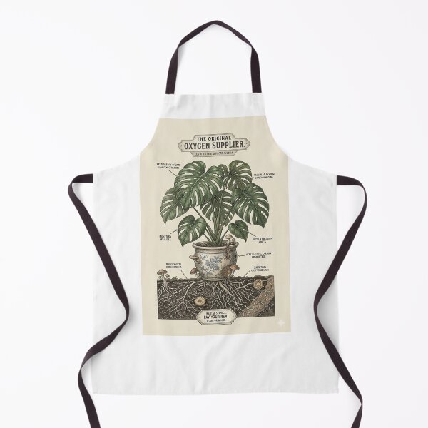 Item preview, Oxygen Supplier Monstera - Funny Vintage Botanical Portrait designed and sold by KindByNature.