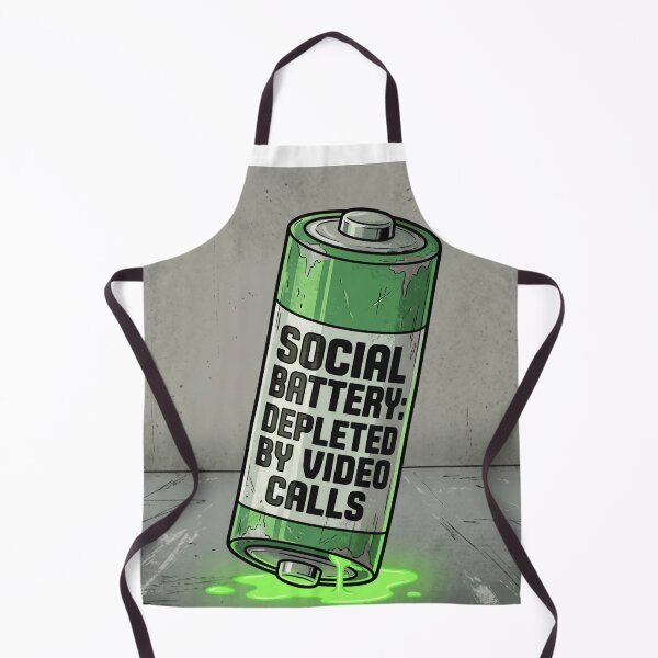 Item preview, Social Battery Depleted By Video Calls Retro Gamer designed and sold by Retro Mood Co.