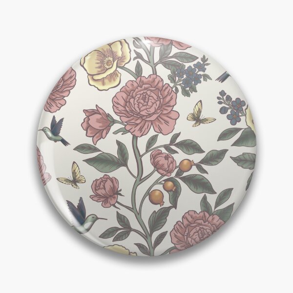 Artikelvorschau, Chintz-Renaissance: Pfingstrosen und poetische Vögel entworfen und verkauft von Nekogobido.