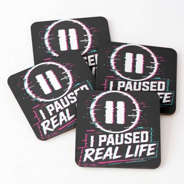 Item preview, I Paused Real Life Glitch Gaming Design – Cyberpunk Gamer Aesthetic designed and sold by MartBook.