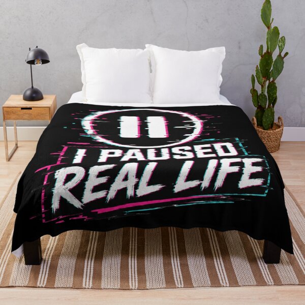 Item preview, I Paused Real Life Glitch Gaming Design – Cyberpunk Gamer Aesthetic designed and sold by MartBook.