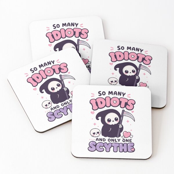 Item preview, So Many Idiots And Only One Scythe Cute Grim Reaper Funny Gothic Meme Shirt designed and sold by · GAMING SOUL ·.