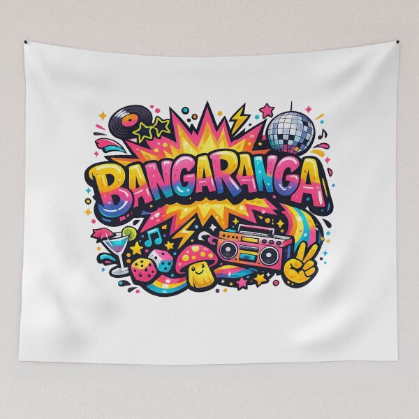 Item preview, Bangaranga Party Anthem Colour Splash Music Festival Vibes Dance Pop Art designed and sold by PetsSounds.