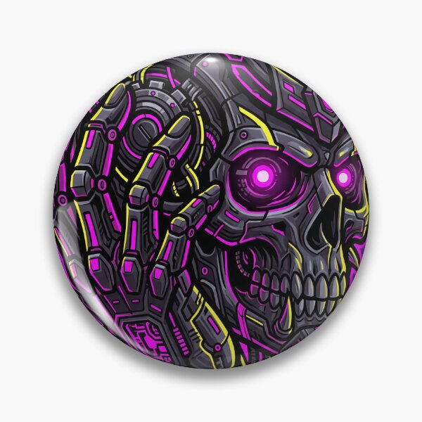 Item preview, Cyber Samurai Skull – Neon Cyberpunk Mecha Warrior Design designed and sold by canvahub.