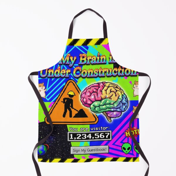 Item preview,  Brain Under Construction 90s Webcore Chaos designed and sold by Retro Mood Co.