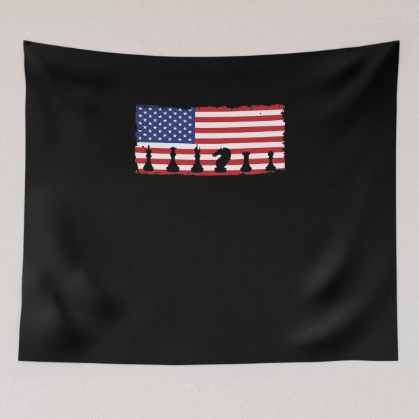 Item preview, American Chess Flag V4 designed and sold by TeeTimeGuys.