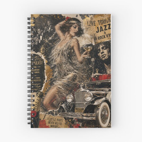 Item preview, Roaring Riot — Speakeasy Frenzy Mixed‑Media Collage designed and sold by Jandedan.