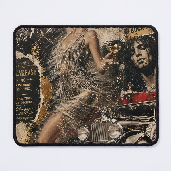 Item preview, Roaring Riot — Speakeasy Frenzy Mixed‑Media Collage designed and sold by Jandedan.