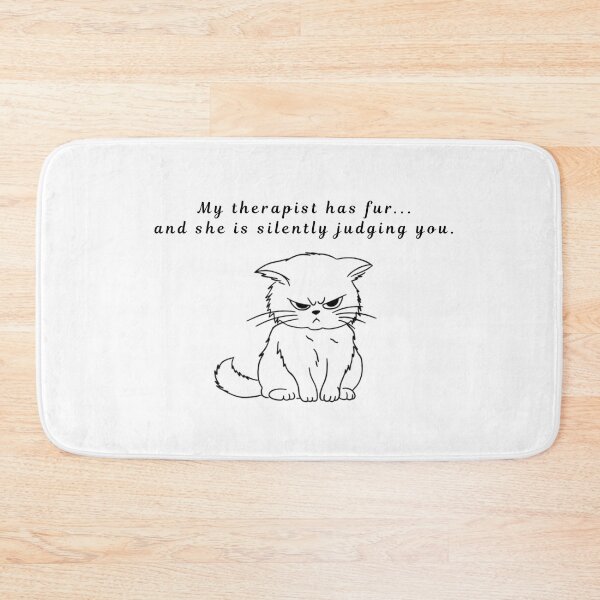 Item preview, My Therapist Has Fur Funny Judging Cat Minimalist Line Art designed and sold by Mxivanova.