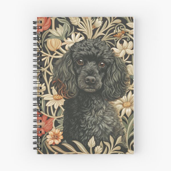 Item preview, Black Poodle Dog Vintage William Morris Floral Art designed and sold by AntiqueImages.