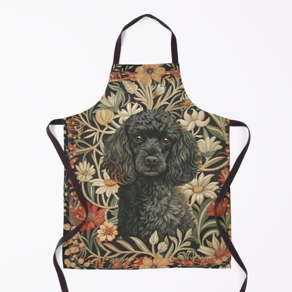 Item preview, Black Poodle Dog Vintage William Morris Floral Art designed and sold by AntiqueImages.