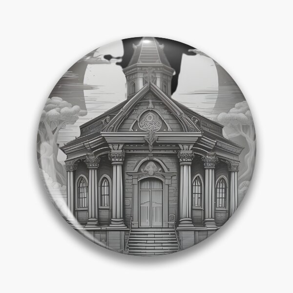 Item preview, Gothic Church in Forest Frame - Victorian Occult Chapel Engraving designed and sold by DarkOriginArts.