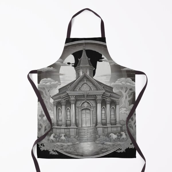 Item preview, Gothic Church in Forest Frame - Victorian Occult Chapel Engraving designed and sold by DarkOriginArts.